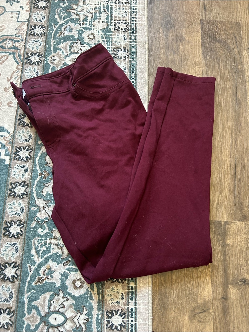 Calvin Klein Maroon Skinny Slacks